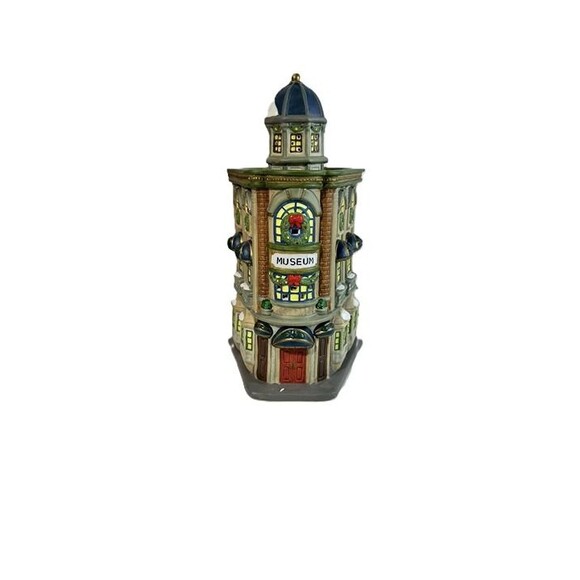 Dickens Collectables Towne Series Museum 1997 Lighted House Village Building Xma - Picture 9 of 9